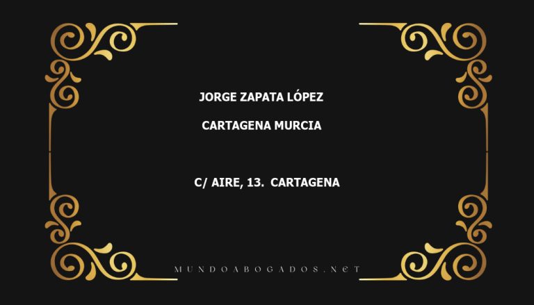 abogado Jorge Zapata López en la localidad de Cartagena