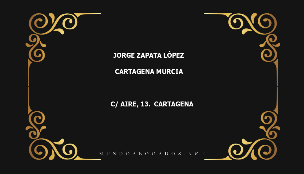 abogado Jorge Zapata López en la localidad de Cartagena