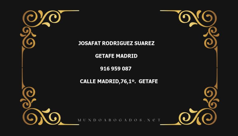 abogado Josafat Rodriguez Suarez en la localidad de Getafe