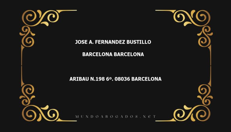 abogado Jose A. Fernandez Bustillo en la localidad de Barcelona