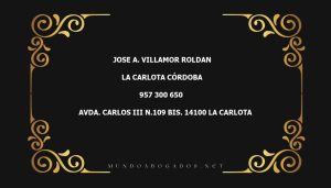 abogado Jose A. Villamor Roldan en la localidad de La Carlota