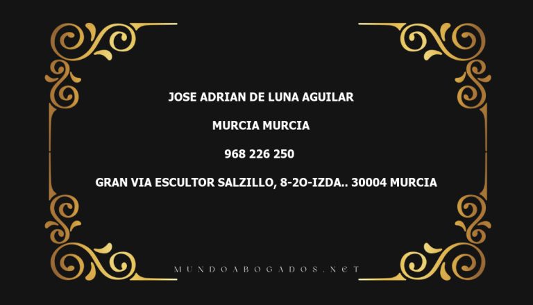 abogado Jose Adrian De Luna Aguilar en la localidad de Murcia