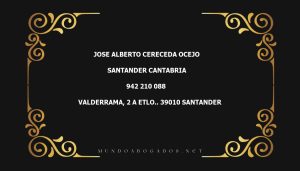 abogado Jose Alberto Cereceda Ocejo en la localidad de Santander