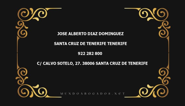 abogado Jose Alberto Diaz Dominguez en la localidad de Santa Cruz de Tenerife