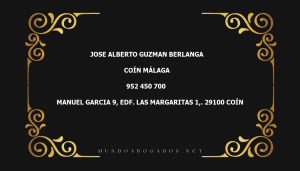 abogado Jose Alberto Guzman Berlanga en la localidad de Coín