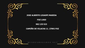 abogado Jose Alberto Legaspi Maseda en la localidad de Foz