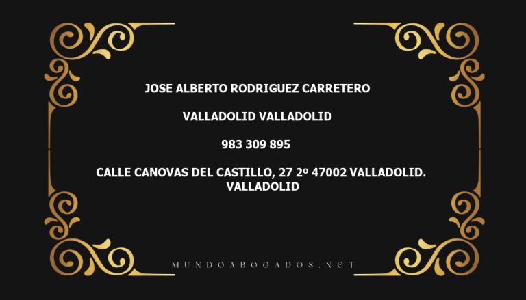 abogado Jose Alberto Rodriguez Carretero en la localidad de Valladolid