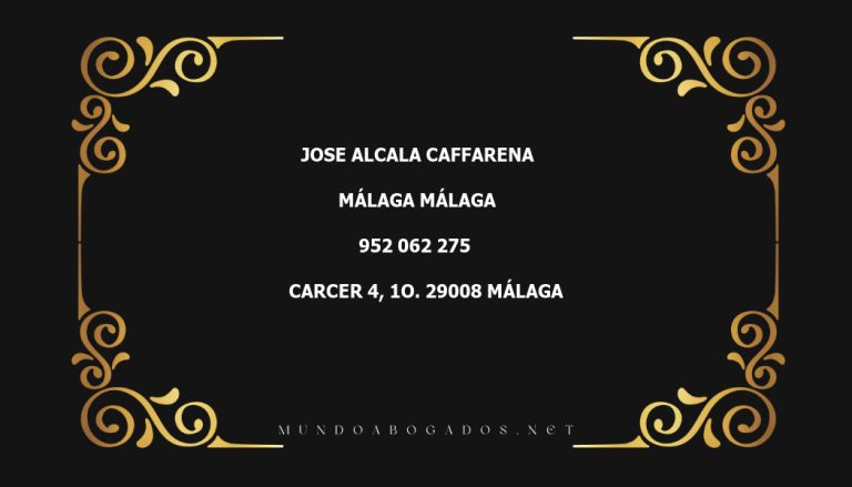 abogado Jose Alcala Caffarena en la localidad de Málaga