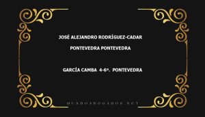 abogado José Alejandro Rodríguez-Cadar en la localidad de Pontevedra