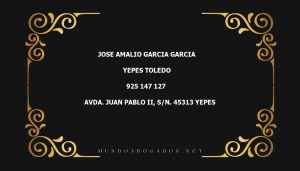 abogado Jose Amalio Garcia Garcia en la localidad de Yepes