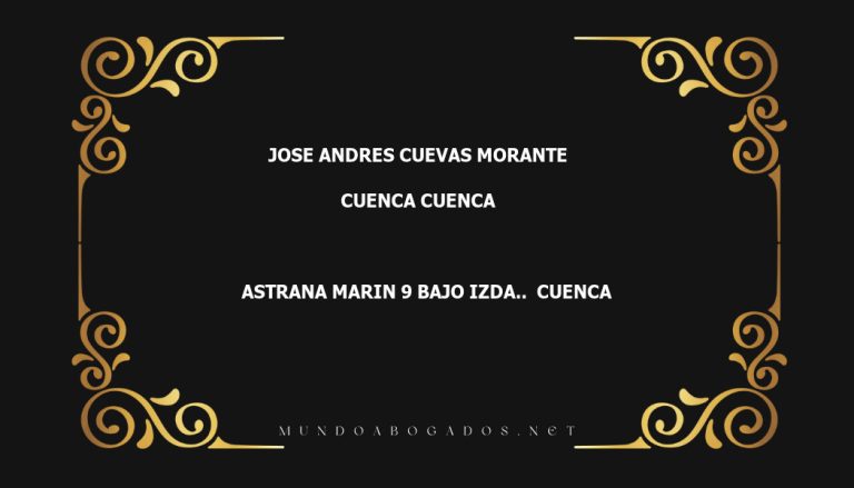 abogado Jose Andres Cuevas Morante en la localidad de Cuenca