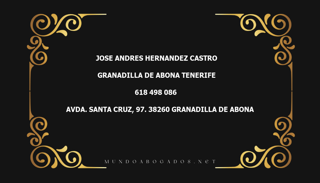 abogado Jose Andres Hernandez Castro en la localidad de Granadilla de Abona