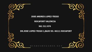 abogado Jose Andres Lopez-Trigo en la localidad de Rocafort