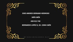 abogado Jose Andres Serrano Hermoso en la localidad de Jaén