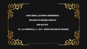 abogado Jose Angel Alfonso Hernandez en la localidad de Molina de Segura