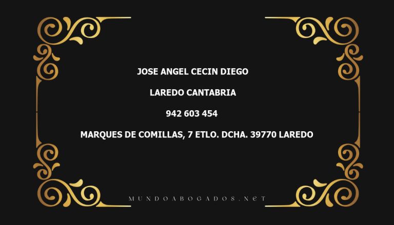 abogado Jose Angel Cecin Diego en la localidad de Laredo