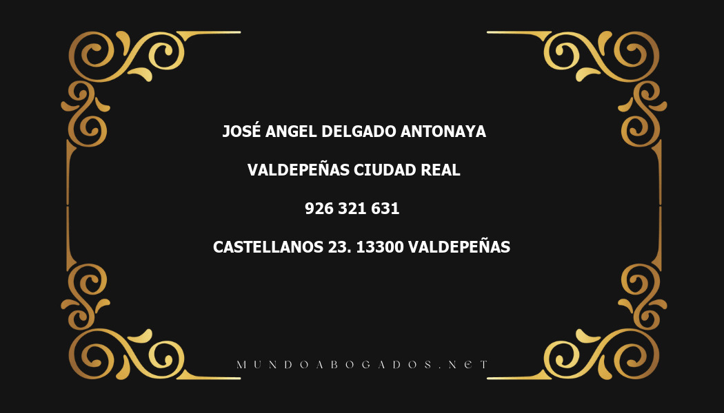 abogado José Angel Delgado Antonaya en la localidad de Valdepeñas