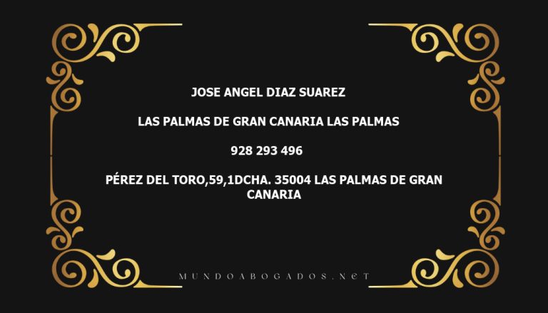 abogado Jose Angel Diaz Suarez en la localidad de Las Palmas de Gran Canaria