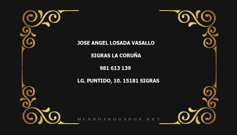 abogado Jose Angel Losada Vasallo en la localidad de Sigras