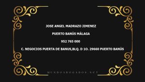 abogado Jose Angel Madrazo Jimenez en la localidad de Puerto Banús