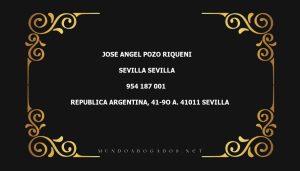 abogado Jose Angel Pozo Riqueni en la localidad de Sevilla