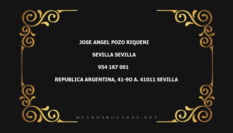 abogado Jose Angel Pozo Riqueni en la localidad de Sevilla