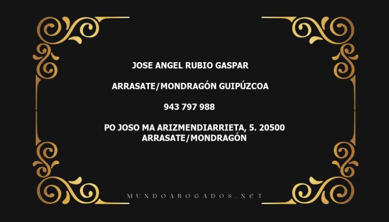 abogado Jose Angel Rubio Gaspar en la localidad de Arrasate/Mondragón