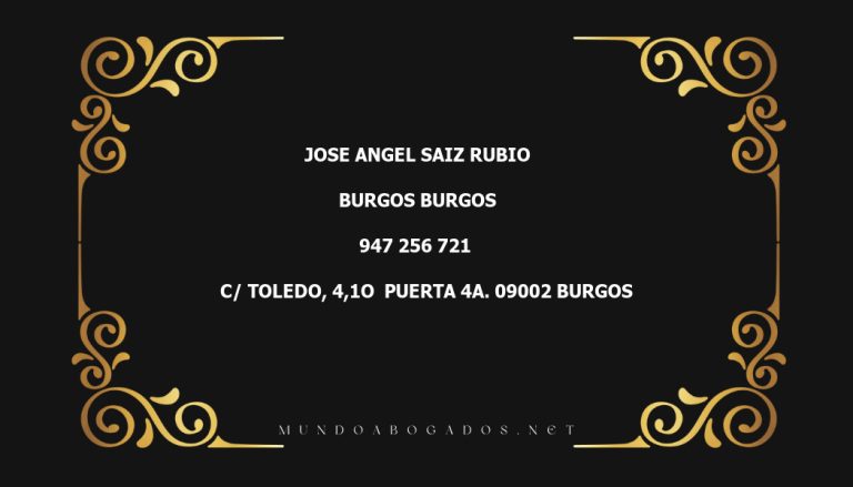 abogado Jose Angel Saiz Rubio en la localidad de Burgos