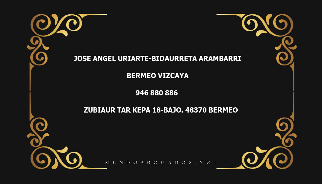 abogado Jose Angel Uriarte-Bidaurreta Arambarri en la localidad de Bermeo