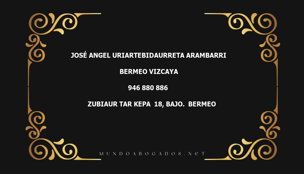 abogado José Angel Uriartebidaurreta Arambarri en la localidad de Bermeo