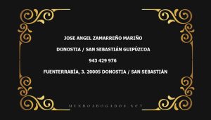 abogado Jose Angel Zamarreño Mariño en la localidad de Donostia / San Sebastián