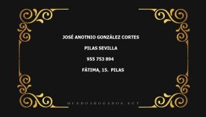 abogado José Anotnio González Cortes en la localidad de Pilas