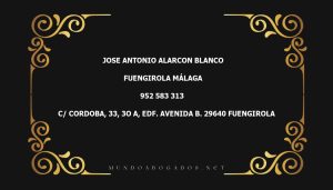 abogado Jose Antonio Alarcon Blanco en la localidad de Fuengirola