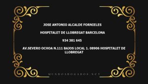 abogado Jose Antonio Alcalde Fornieles en la localidad de Hospitalet de Llobregat