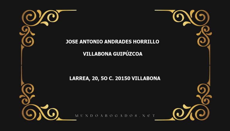 abogado Jose Antonio Andrades Horrillo en la localidad de Villabona