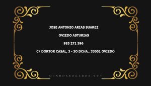 abogado Jose Antonio Arias Suarez en la localidad de Oviedo