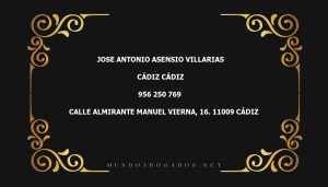 abogado Jose Antonio Asensio Villarias en la localidad de Cádiz