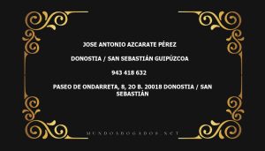 abogado Jose Antonio Azcarate Pérez en la localidad de Donostia / San Sebastián