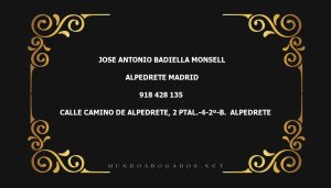 abogado Jose Antonio Badiella Monsell en la localidad de Alpedrete