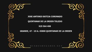 abogado Jose Antonio Botija Coronado en la localidad de Quintanar de la Orden