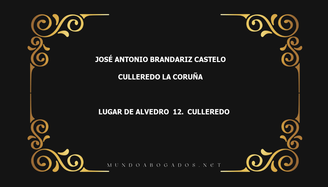 abogado José Antonio Brandariz Castelo en la localidad de Culleredo