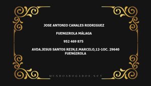 abogado Jose Antonio Canales Rodriguez en la localidad de Fuengirola