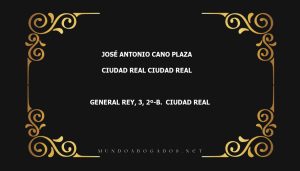 abogado José Antonio Cano Plaza en la localidad de Ciudad Real