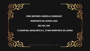 abogado Jose Antonio Cardelle Gonzalez en la localidad de Monforte de Lemos