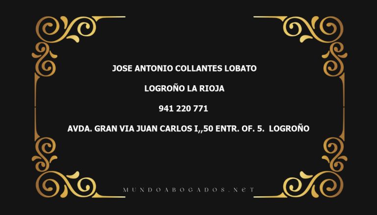 abogado Jose Antonio Collantes Lobato en la localidad de Logroño