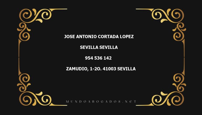 abogado Jose Antonio Cortada Lopez en la localidad de Sevilla