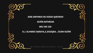 abogado Jose Antonio De Diego Quevedo en la localidad de Gijón