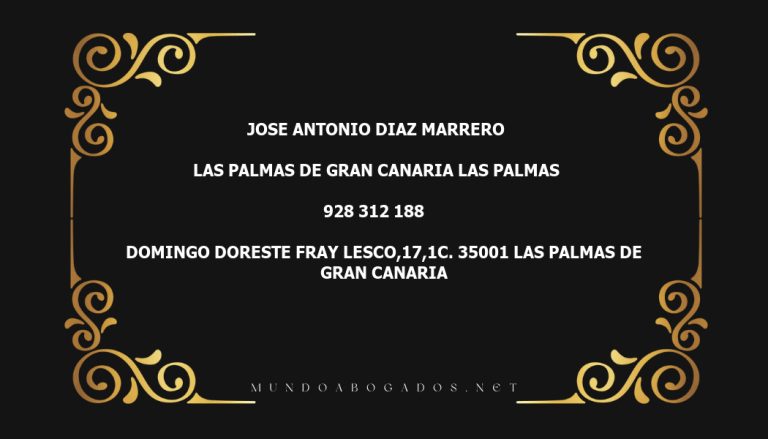 abogado Jose Antonio Diaz Marrero en la localidad de Las Palmas de Gran Canaria