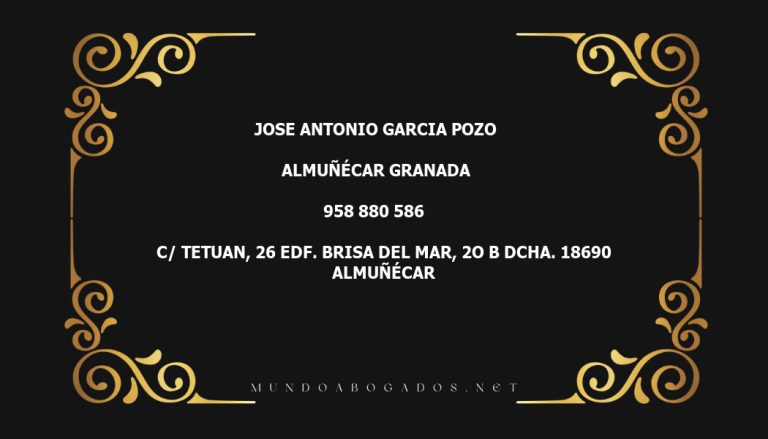 abogado Jose Antonio Garcia Pozo en la localidad de Almuñécar