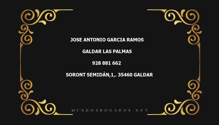 abogado Jose Antonio Garcia Ramos en la localidad de Galdar